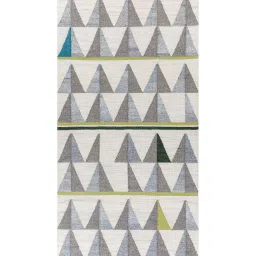 jaipur rugs Grey Geometrical Wool and Viscose 5 ft X 8 ft Rectangle Flat Weaves image 3