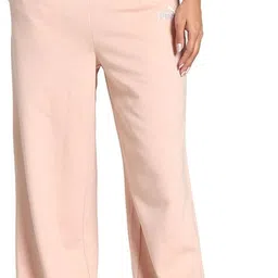 Women Solid Pink Track Pants-image-94