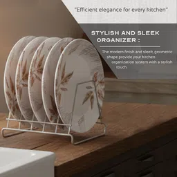 vrinda Utensil Kitchen Rack plate stand pack of 2 Steel image 5