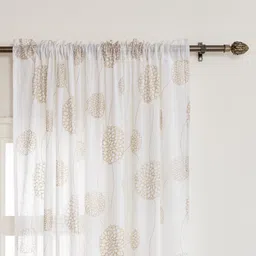 homemonde 152 cm (5 ft) Window Cotton Transparent Curtain (Pack Of 2) image 4