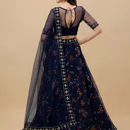 liludi Printed Semi Stitched Lehenga Choli image 2