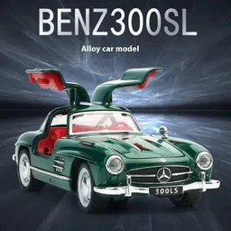 zuuluzrs 1:24 Marcedees Benz 300SL Diecast Metal Pull Back Car with 4 Openable Doors image 3