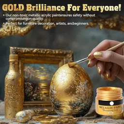 ask vark wala Metallic Colour Acrylic Paint 50 ML Non Toxic, Non Fading Paint for Art Painting image 5