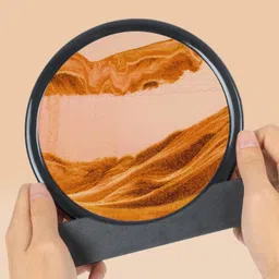 triptimultihub 360 Rotating Moving Sand Art Glass Frame for Home & Office Table Decor Showpiece Decorative Showpiece - 10 cm-picture-10