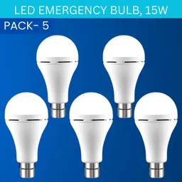 guggu 15W Rechargeable Inverter LED Bulb with Upto 4H.Power Cut Lighting Pack of_5G247 4 hrs Bulb Emergency Light-picture-14
