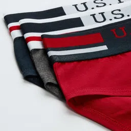 u.s. polo assn. Pack of 3 Solid Men Brief image 4