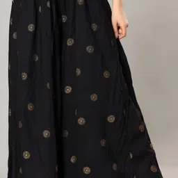 nobhob Women Regular Fit Black Viscose Rayon Trousers-picture-17
