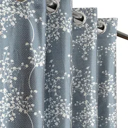 kraftiq homes 152 cm (5 ft) Polyester Semi Transparent Window Curtain (Pack Of 3) image 2