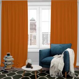 parda online Dark Beige Polyster Solid 5ft Blackout Rod Pocket Window/Door (1 Pc)-picture-23
