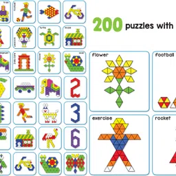 play panda Magnetic Puzzles (big) Triangles with 400 Magnets & 200 Puzzles image 5