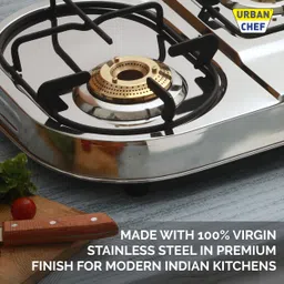 urban chef ISI certified up and Down Stainless Steel Manual Gas Stove image 5