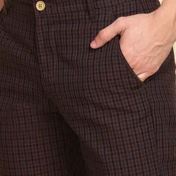 peter england university Checkered Men Multicolor Regular Shorts image 5