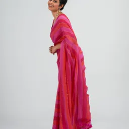 suta Self Design Handloom Pure Cotton Saree image 5