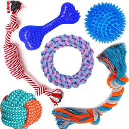 youhavedeal Chew Toys Dog Teething Training,Interactive Playing Toy,Dog Rope Toys for Pet Cotton, Polyester, Rubber Bone, Bone, Chew Toy, Tough Toy, Training Aid, Tug Toy For Dog image 1