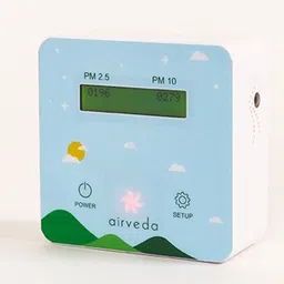 airveda PM2.5, PM10 App and Wi-Fi Enabled Pro Air Quality Monitor With Visual Indicator (White) Air Quality Meter-picture-23