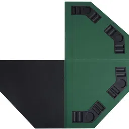 protos india.net 8 Players Folding Poker Table Top Octagon Green soft Cloth Board Game Accessories image 3