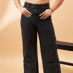 sassafras curve Women Regular High Rise Black Jeans-picture-10