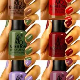 aq fashion Long Lasting quick dry Nail Polish New collection Combo A27 Multicolor image 1