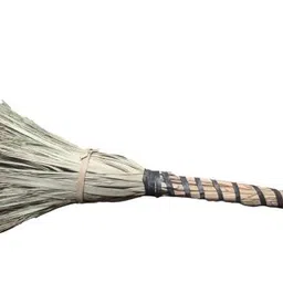 generic Traditional Natural Khajur Leaf Dust Free Vastu,Jhadu Jharu of Palm Patte Pata Handmade 31cm Long Notch-Free for Home Office Temple Mandir Cleaning,Pack of 1,Best for Raining image 1