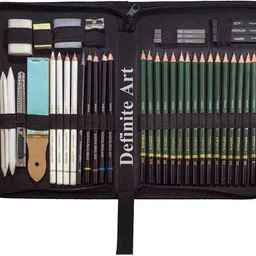 definite 42 Pieces Sketching Art Kit for Drawing Shading Portrait in Zippered Case Pencil-picture-11