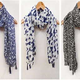 urgen Georgette Floral Print Multicolor Women Dupatta-picture-21