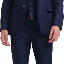 park avenue Men 3pc sb2notchlpl regflps fftrs REG Checkered Suit image 5