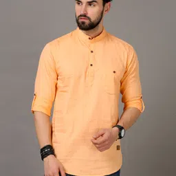tallwalker Men Solid Pure Cotton Straight Kurta-picture-18