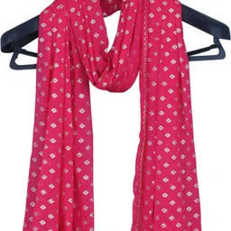 Chiffon Woven Pink Women Dupatta-image-9