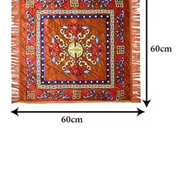 Kuber Industries Red & Blue 2 Pieces Velvet Prayer Mat image 2
