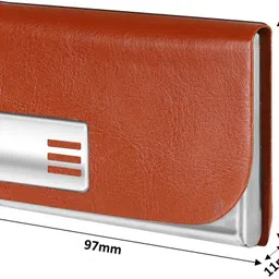 dgools Men & Women Casual Tan Artificial Leather Card Holder-picture-13