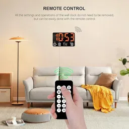 aadgex Digital Whit orange Clock image 4