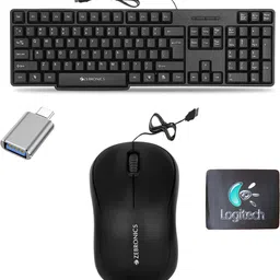 Mophonics K20 Keyboard, Comfort Mouse, MousePad, C-OTG (Set of 4) Combo Set-picture-27