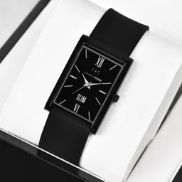 charliekeen Black Square Dial Watch with Black Case and Soft Silicone Strap Analog Watch - For Men CC-GSQ004-FLL-BLK-picture-13