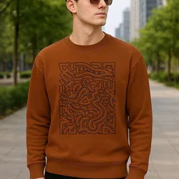 moda rapido Men Full Sleeve Printed Sweatshirt image 3