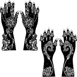 vmens99 Mehndi Stencil Set for Women & Girls | Reusable Bridal & Festival Mehndi M_F213 Hand Mehndi Stencil Stencil-picture-18