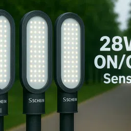 schein 28W Polycarbonate LED Street Light | Smart Street Light Plastic Body | Automatic Day/Night Sensor – Auto On/Off Feature | Time Saving, Energy Saving, Maintenance-Free | BIS Certified (R-97001945) | IP66 Waterproof Design | Bright White Outdoor Lighting for Streets, Villages & Gardens | Pack of 3 Street Light Outdoor Lamp-picture-20