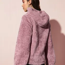 the dry state Women Full Sleeve Self Design Sweatshirt image 2