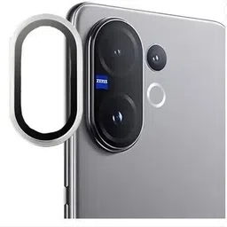 MOBCART Back Camera Lens Ring Guard Protector, Camera Lens Glass Protector for Vivo V60 5G -9H Tempered Glass, HD Clarity, Scratch-Resistant,Silver Camera Ring-image-37