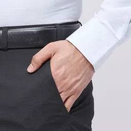 Raymond Men Checked Slim Fit Formal Trousers image 5