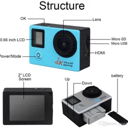 Mabron HD Quality H22R Ultra HD 4K WiFi Action Camera 100Feet Waterproof Sport Camera LCD Screen Sports and Action Camera image 2