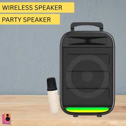 FRONY Monster (WIRELESS TROLLEY SPEAKER) High Quality Sound With Karaoke MicE141 35 W Bluetooth Party Speaker image 1