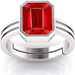 sidhgems 13.25 Ratti 12.25 Crt Natural Ruby Manik 925 strelling Silver Ring Sterling Silver Ruby Silver Plated Ring image 4