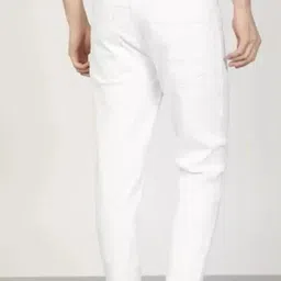 dj style Men Slim Mid Rise White Jeans image 2