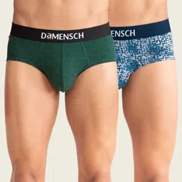 damensch Pack of 2 Combed Cotton Stretch V Shape Printed Men Brief-picture-19