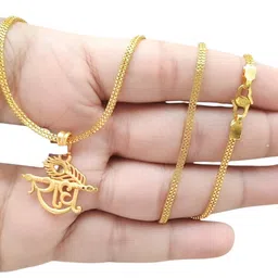 sapnapalace RADHE PENDANT WITH 2 LINE CHAIN 24INCH Gold-plated Brass Pendant Set-picture-20