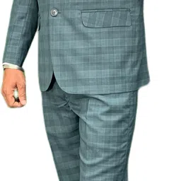 gargian master cut Men Single Breasted Checkered Suit image 2