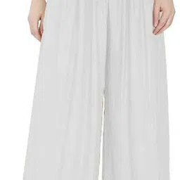 qeheem Pack of 2 Women Regular Fit Pink, White Cotton Blend Trousers image 4