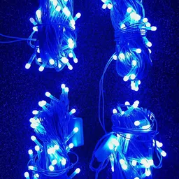 nini 46 LEDs 14.99 m Blue Steady String Rice Lights image 4