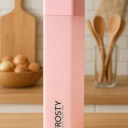 YOUVIX Pink Frosty Water Bottle 1000 ml Water Bottles image 2