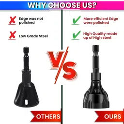 amicitools Chamfering Drill Bit with Tungsten Carbide Blades, 1/8"-3/4" Deburring Tool Quick Release 1/4” Hex Shank, Ideal for Bolt Repair image 4